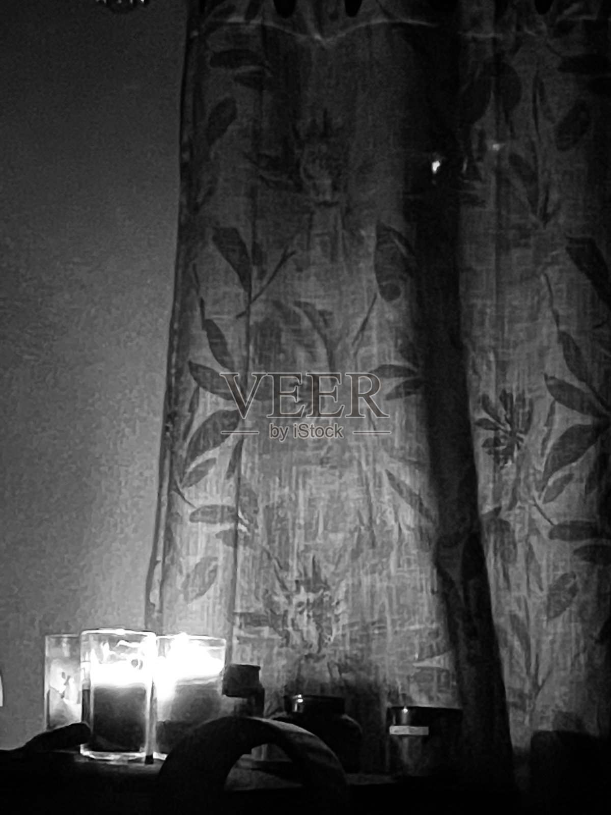 花卉窗帘照片摄影图片