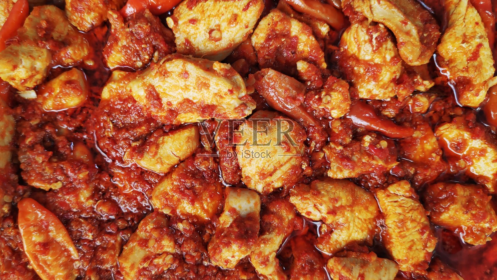 香辣鸡柳照片摄影图片