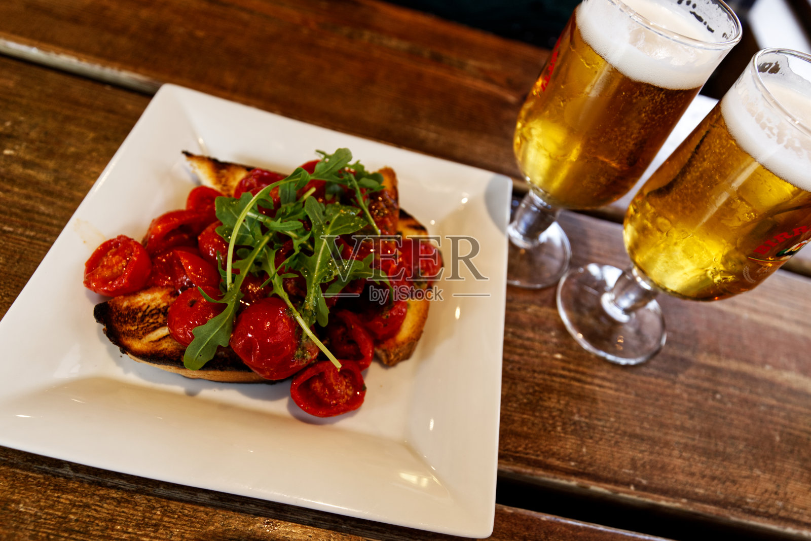 意大利番茄意式烤面包照片摄影图片