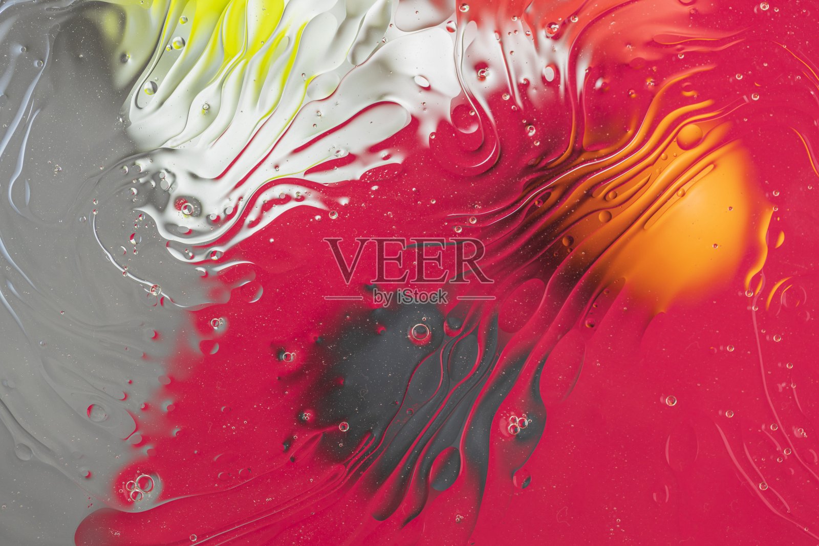 美丽的粉红色，灰色，橙色，绿色抽象的图案，纹理。照片摄影图片