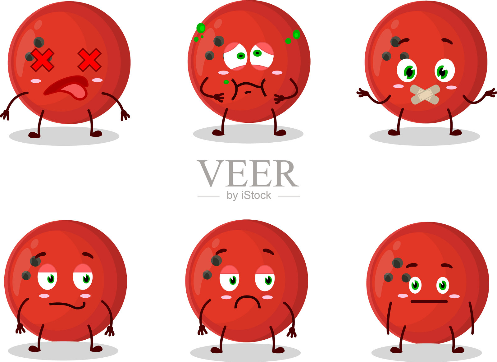 保龄球卡通人物，没有插画图片素材