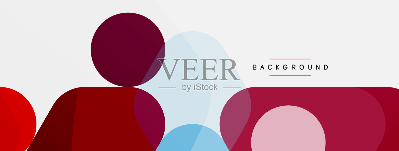 彩色气泡和圆形几何形状插画图片素材