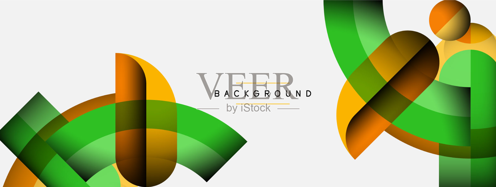 时尚的形状，颜色，最小的设计构成插画图片素材