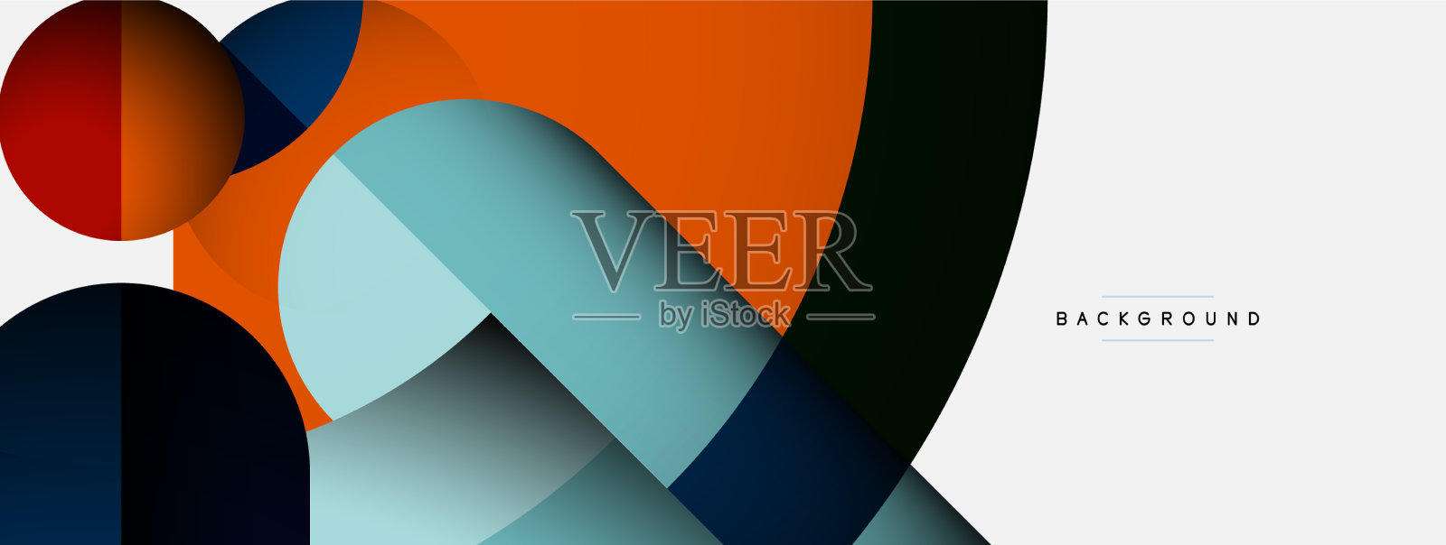 时尚的形状，颜色，最小的设计构成插画图片素材