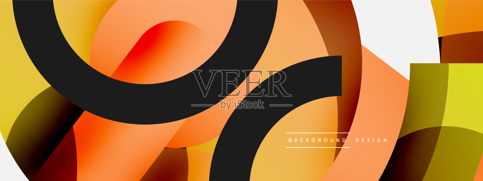 圆形和其他几何形状插画图片素材