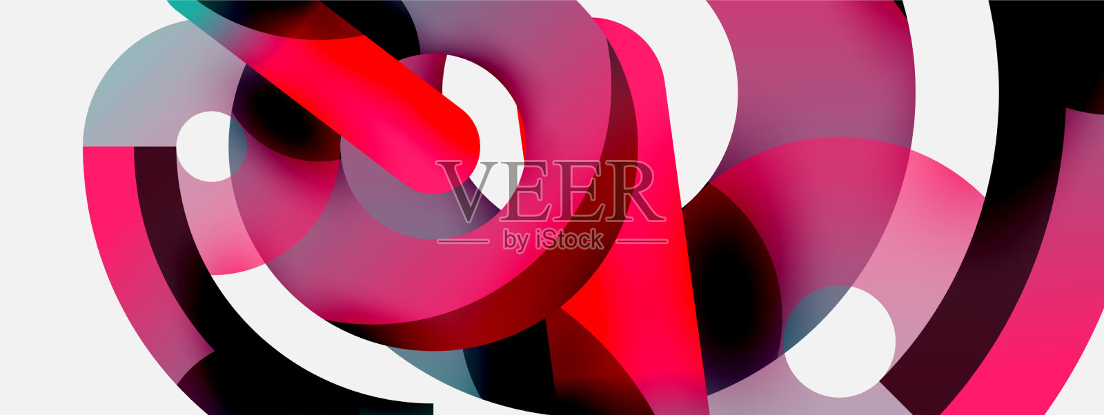 圆形和其他几何形状插画图片素材