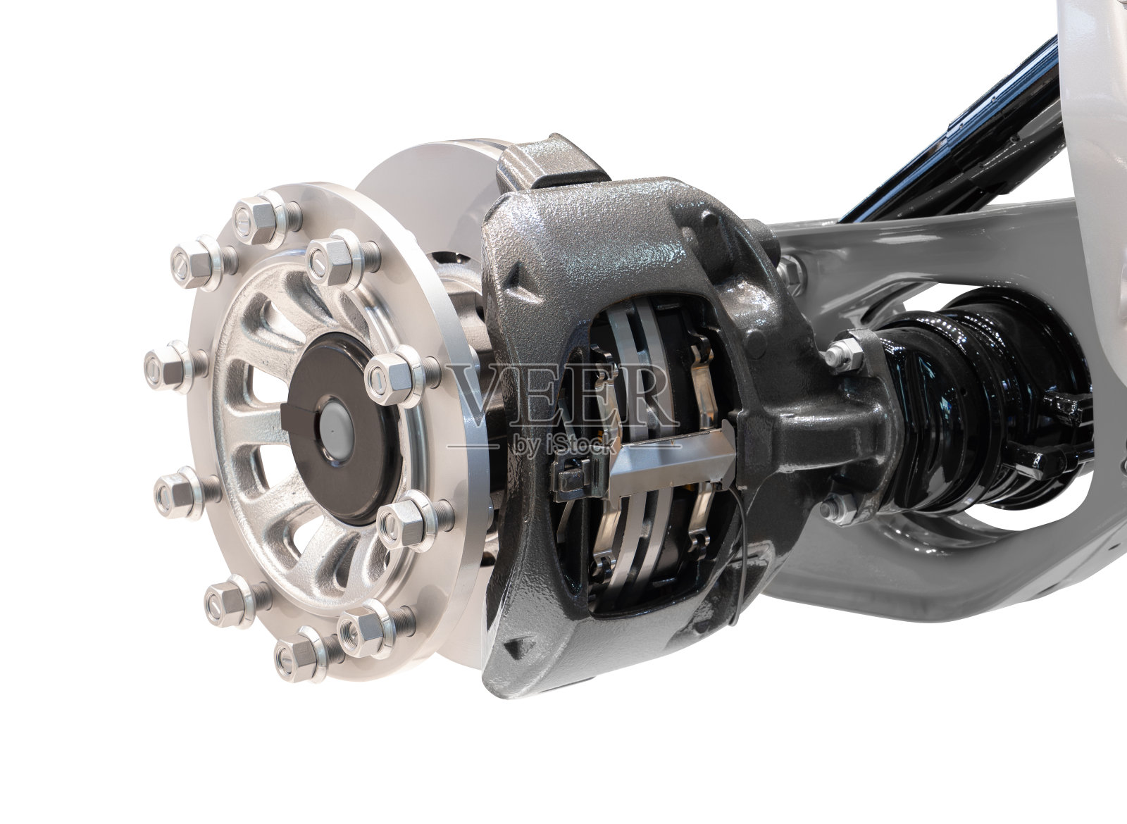 带刹车的卡车轮毂照片摄影图片