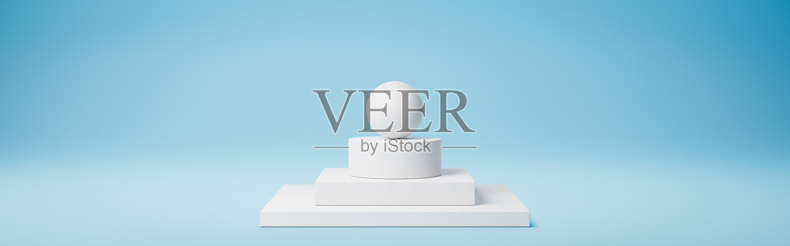 蓝色背景上的白色粉刷几何形状照片摄影图片