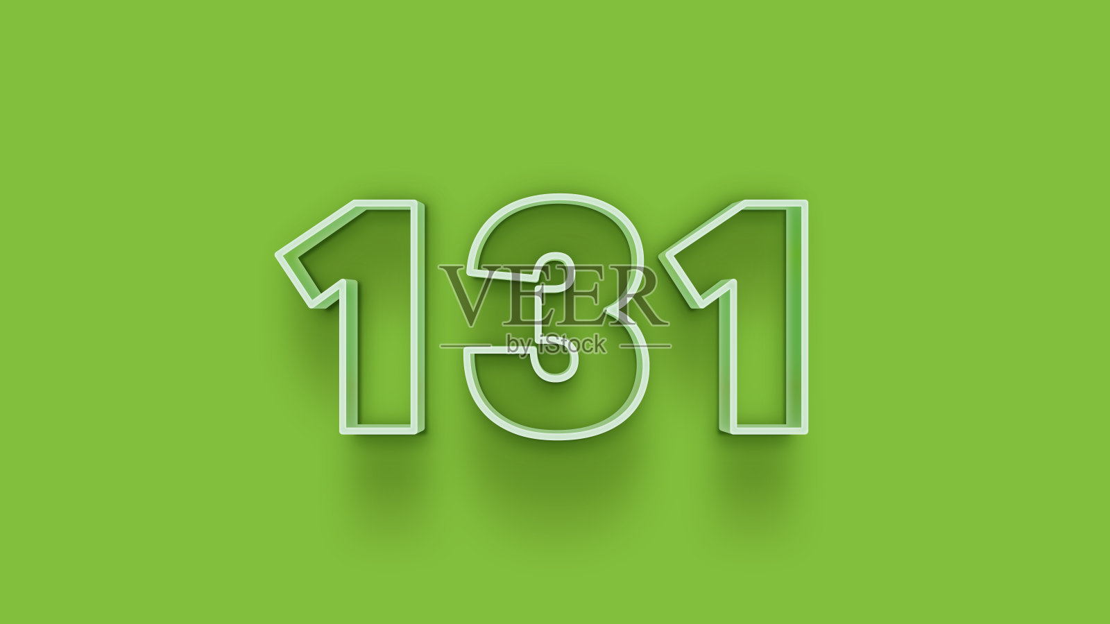 绿色3d数字131孤立的绿色背景优惠券131 3d数字渲染折扣收集为您独特的销售海报，横幅广告，圣诞节，圣诞节销售和更多插画图片素材