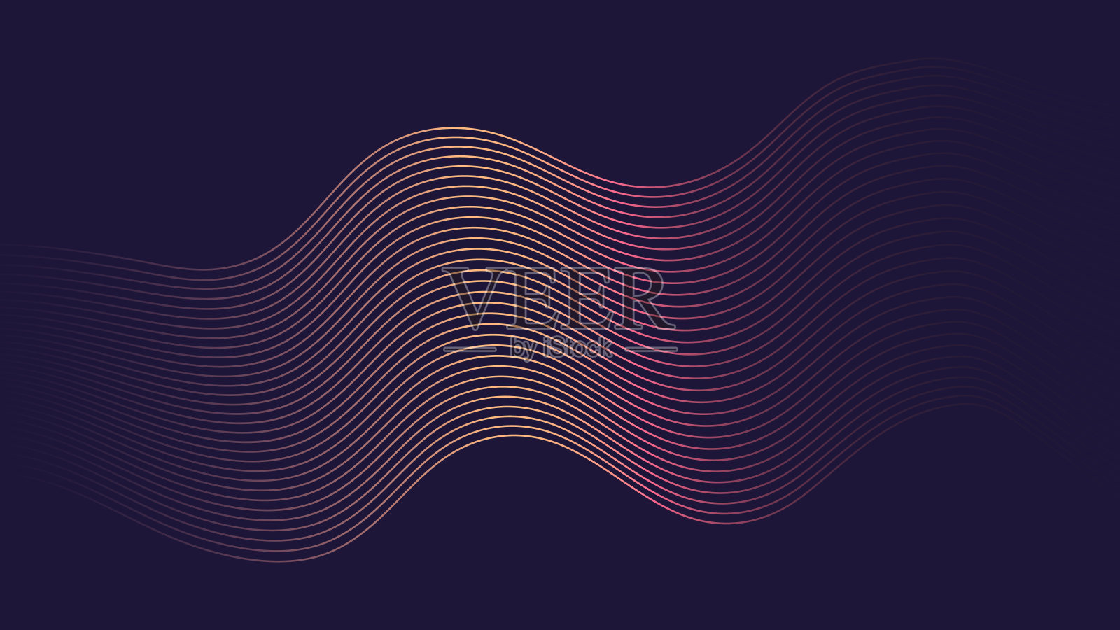 向量抽象背景与动态波和线插画图片素材