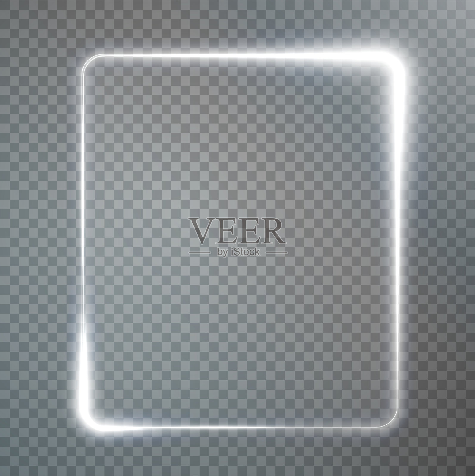 未来主义hud浅白色框架的集合。PNG技术背景。浅白色框架正方形，椭圆形，长方形，圆形。住房和城市发展部PNG插画图片素材