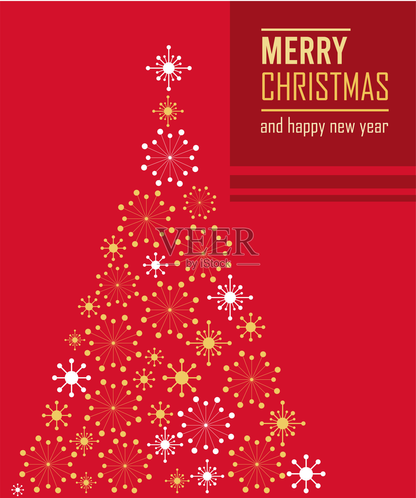 圣诞树红牌设计模板素材