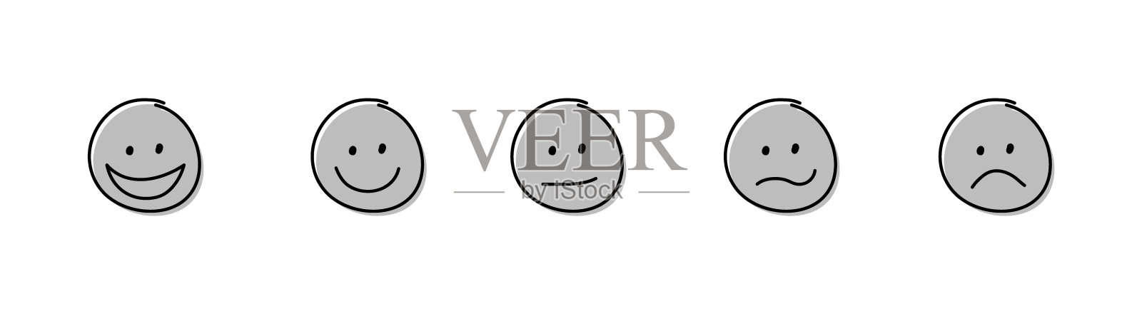 有趣的情感图标。评价设计。向量图标素材