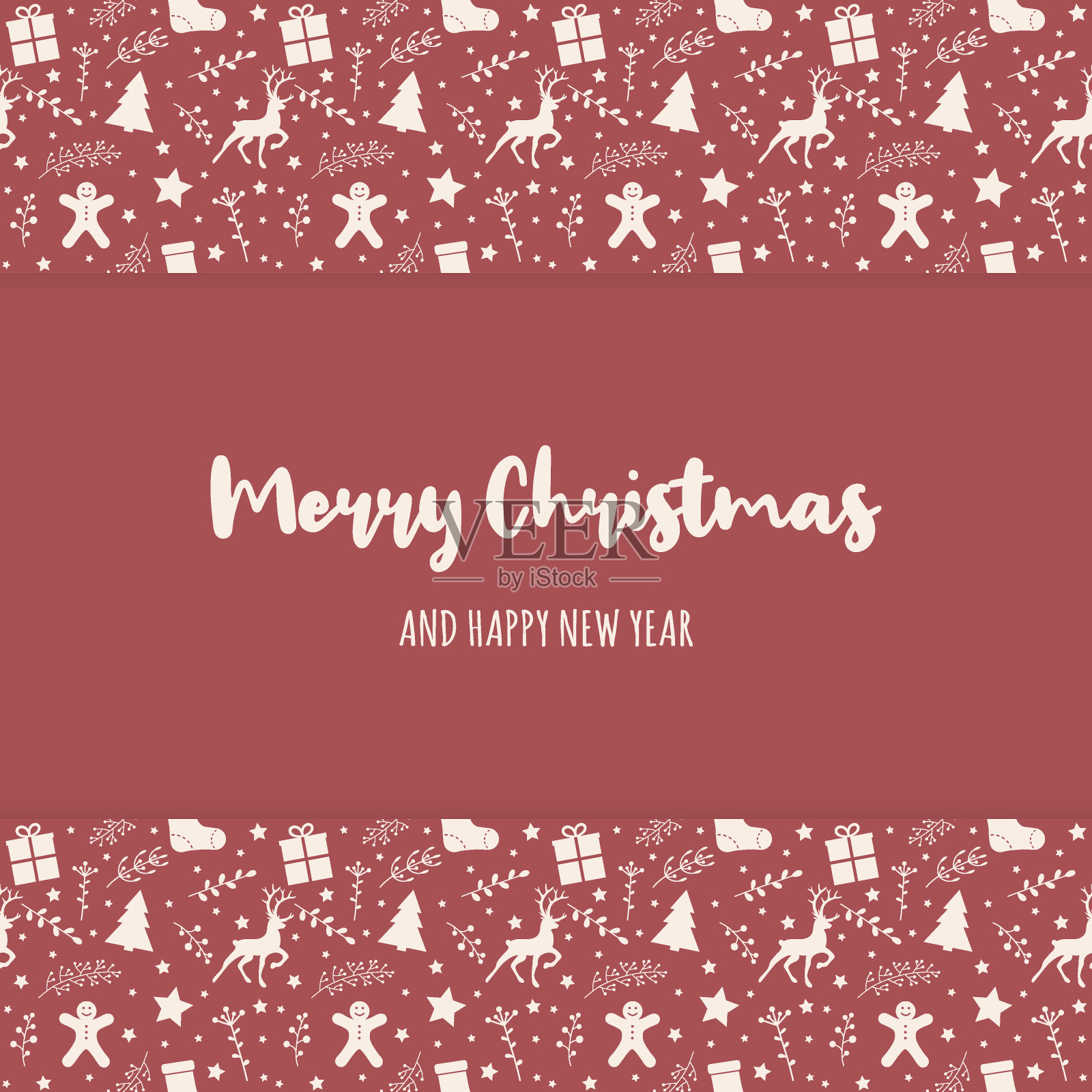 圣诞装饰贺卡的概念。向量设计模板素材