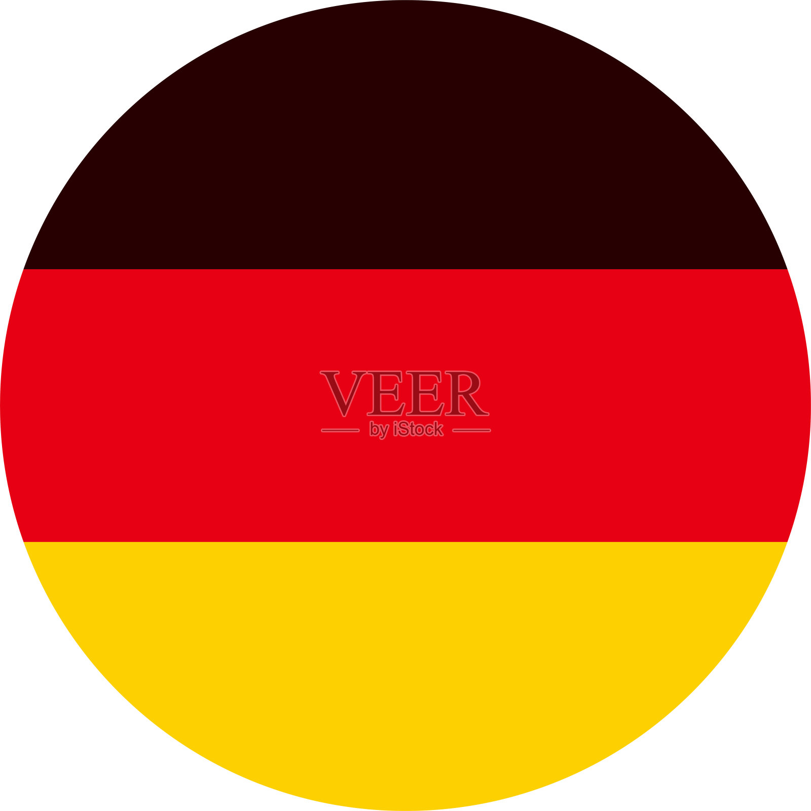 德国的国旗圆形的矢量图插画图片素材