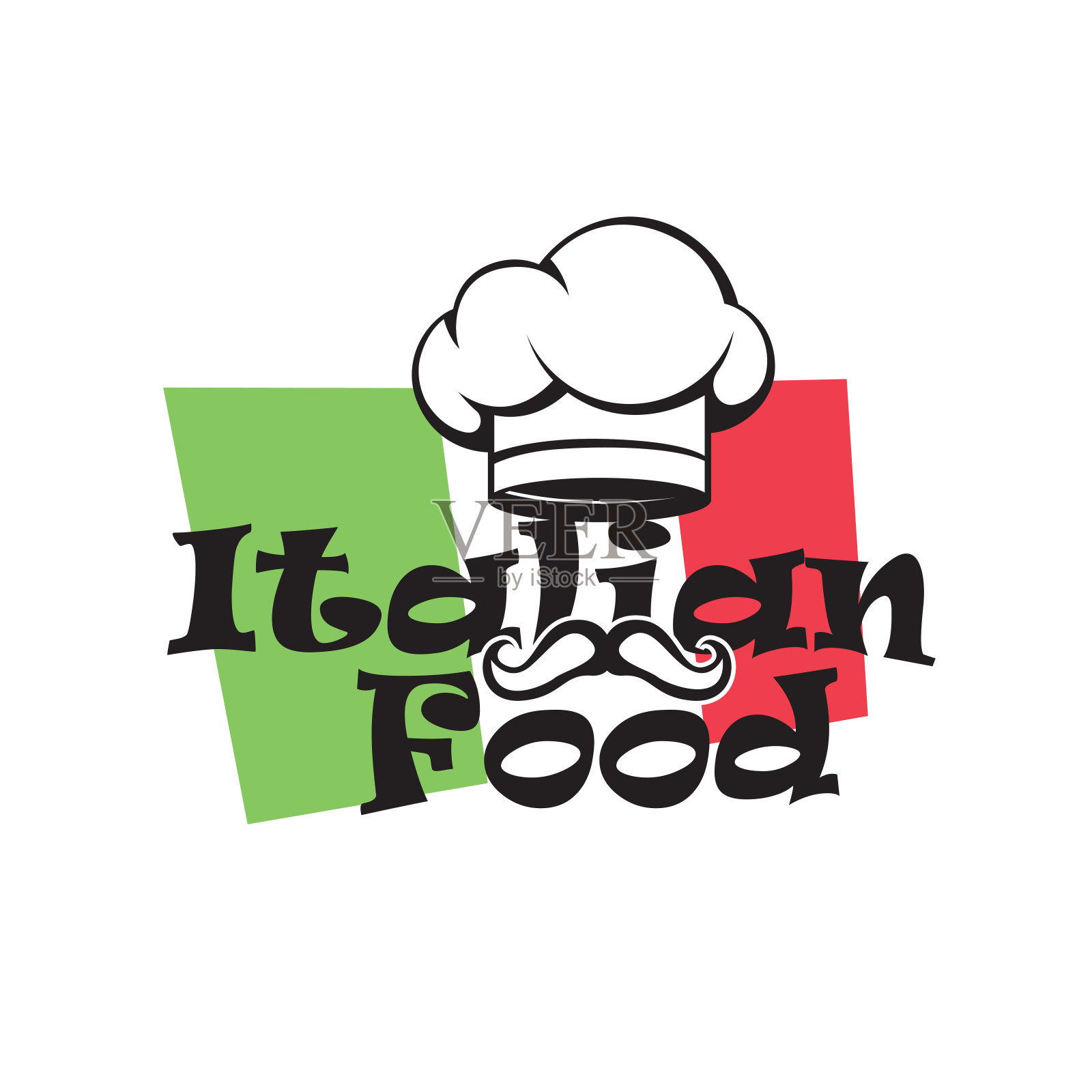 意大利食品标志插画图片素材