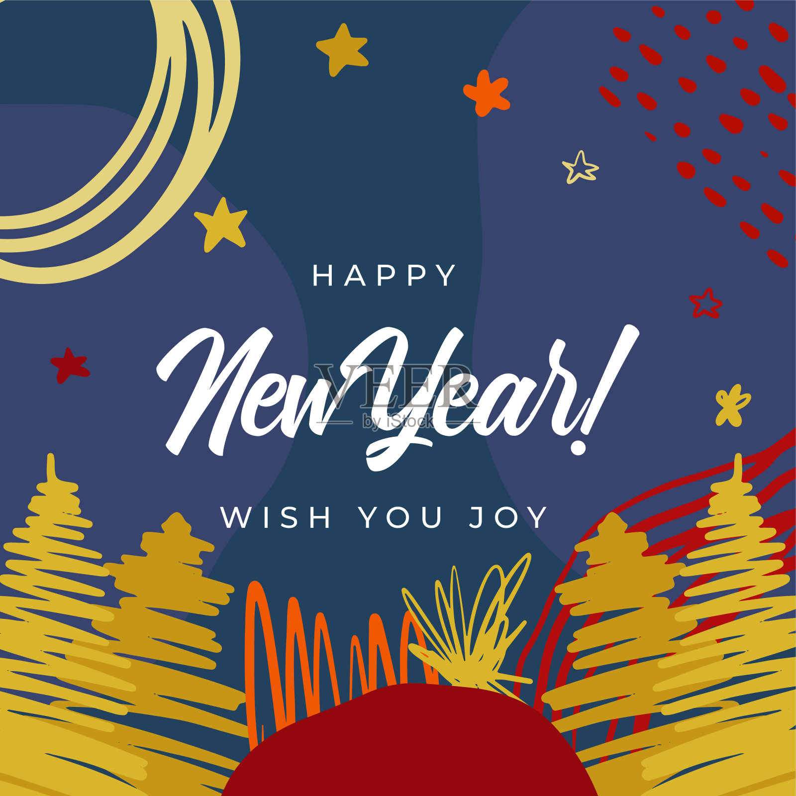 圣诞贺卡快乐。时尚抽象广场冬季假期艺术模板。新年快乐季节贺卡。适用于社交媒体发布、移动应用、横幅设计和网页/互联网广告。设计模板素材