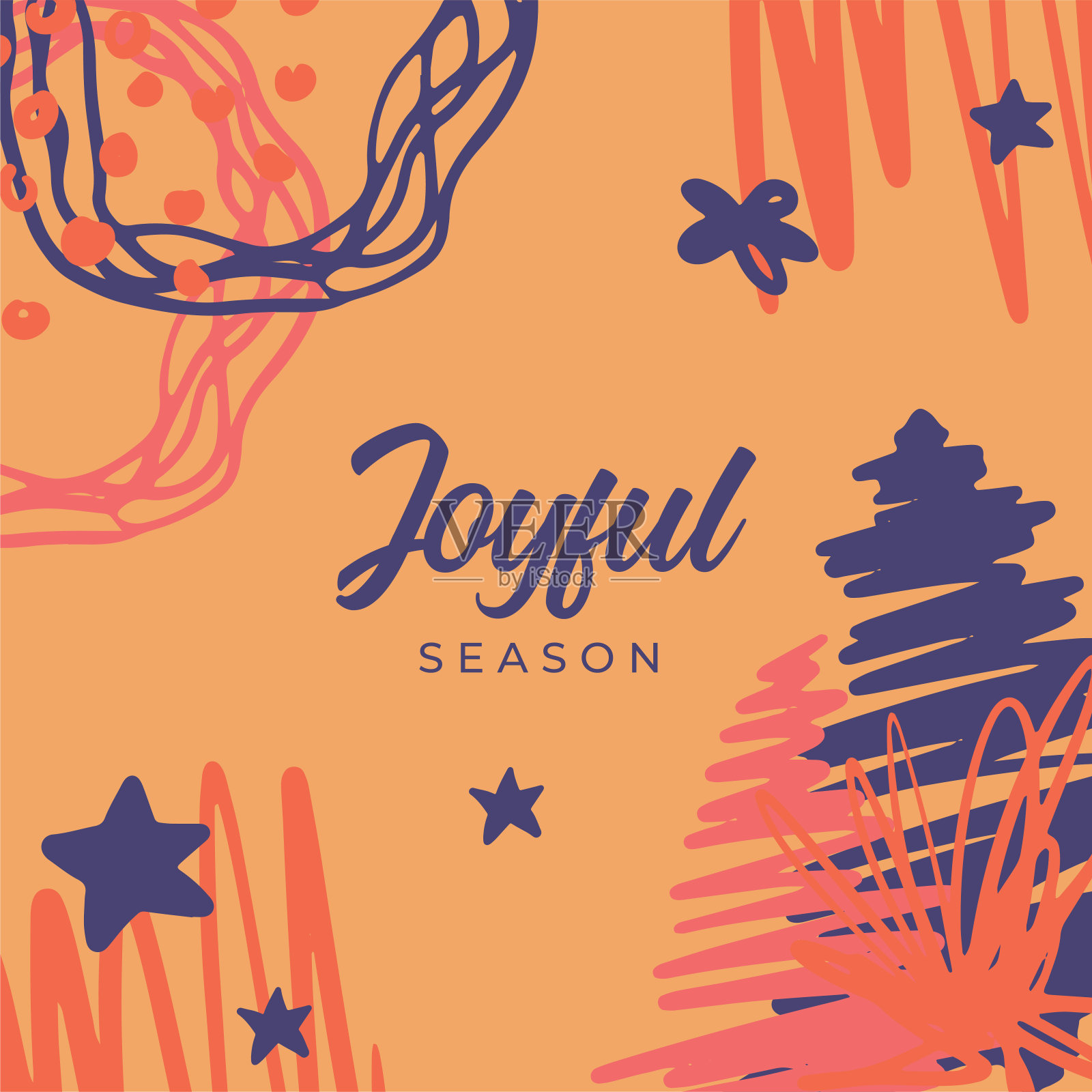 圣诞贺卡快乐。时尚抽象广场冬季假期艺术模板。新年快乐季节贺卡。适用于社交媒体发布、移动应用、横幅设计和网页/互联网广告。设计模板素材