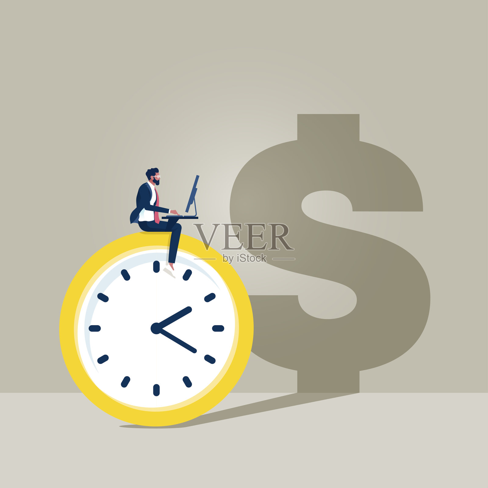 是时候赚钱了插画图片素材