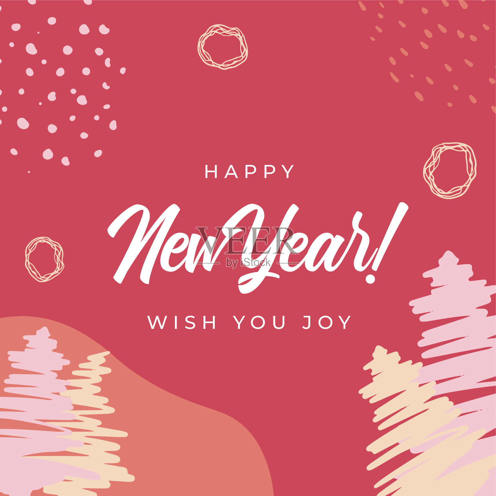 圣诞贺卡快乐。时尚抽象广场冬季假期艺术模板。新年快乐季节贺卡。适用于社交媒体发布、移动应用、横幅设计和网页/互联网广告。设计模板素材