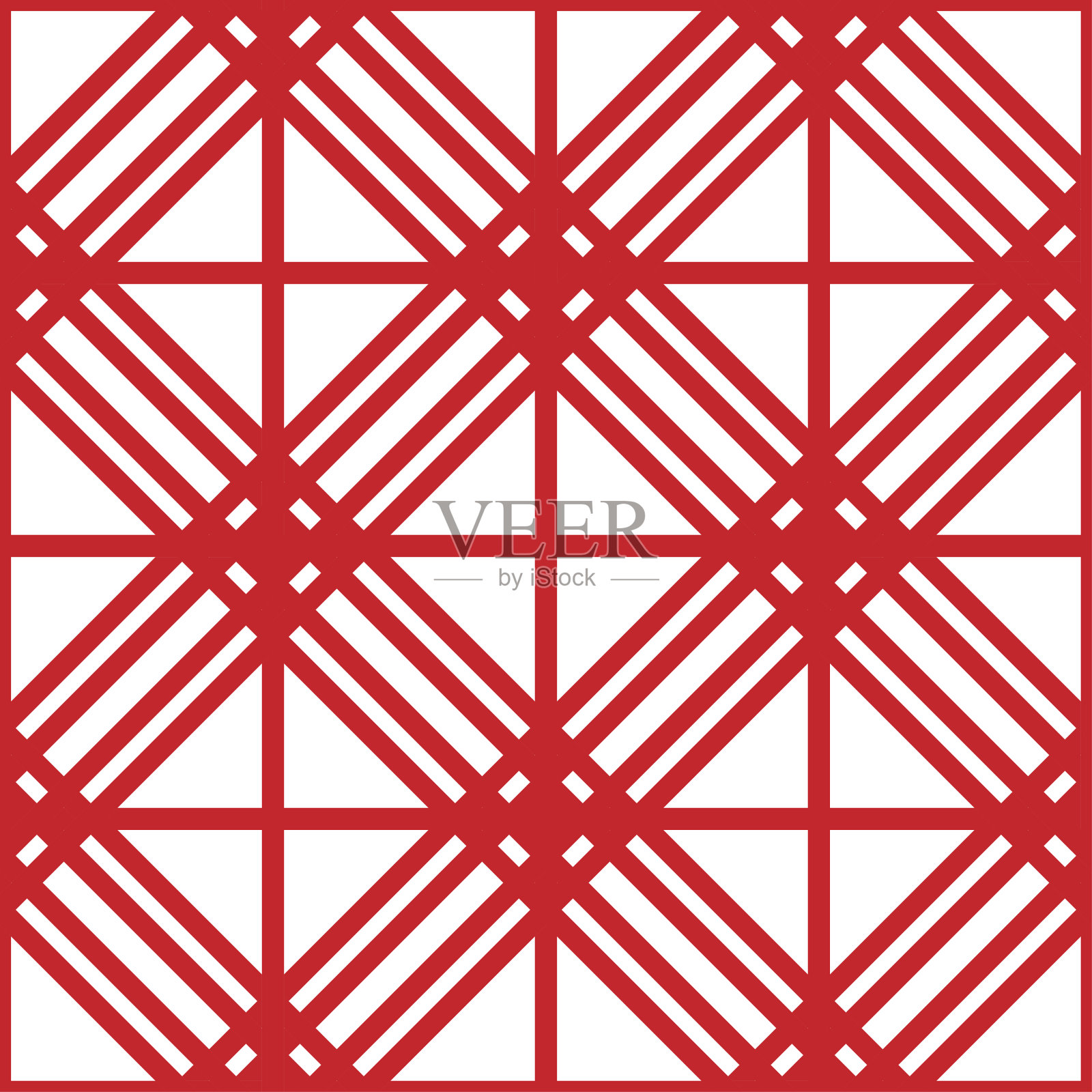 无缝模式。白色背景上的红线。矢量图。纹理。插画图片素材