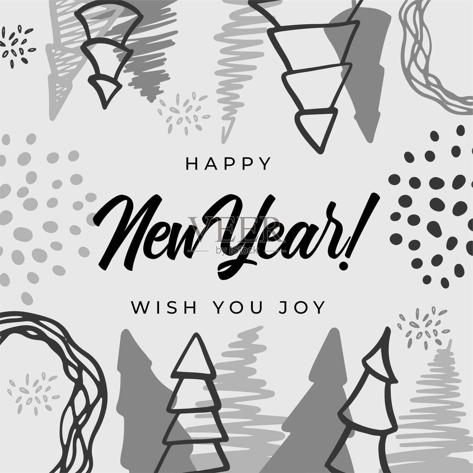 圣诞贺卡快乐。时尚抽象广场冬季假期艺术模板。新年快乐季节贺卡。适用于社交媒体发布、移动应用、横幅设计和网页/互联网广告。设计模板素材