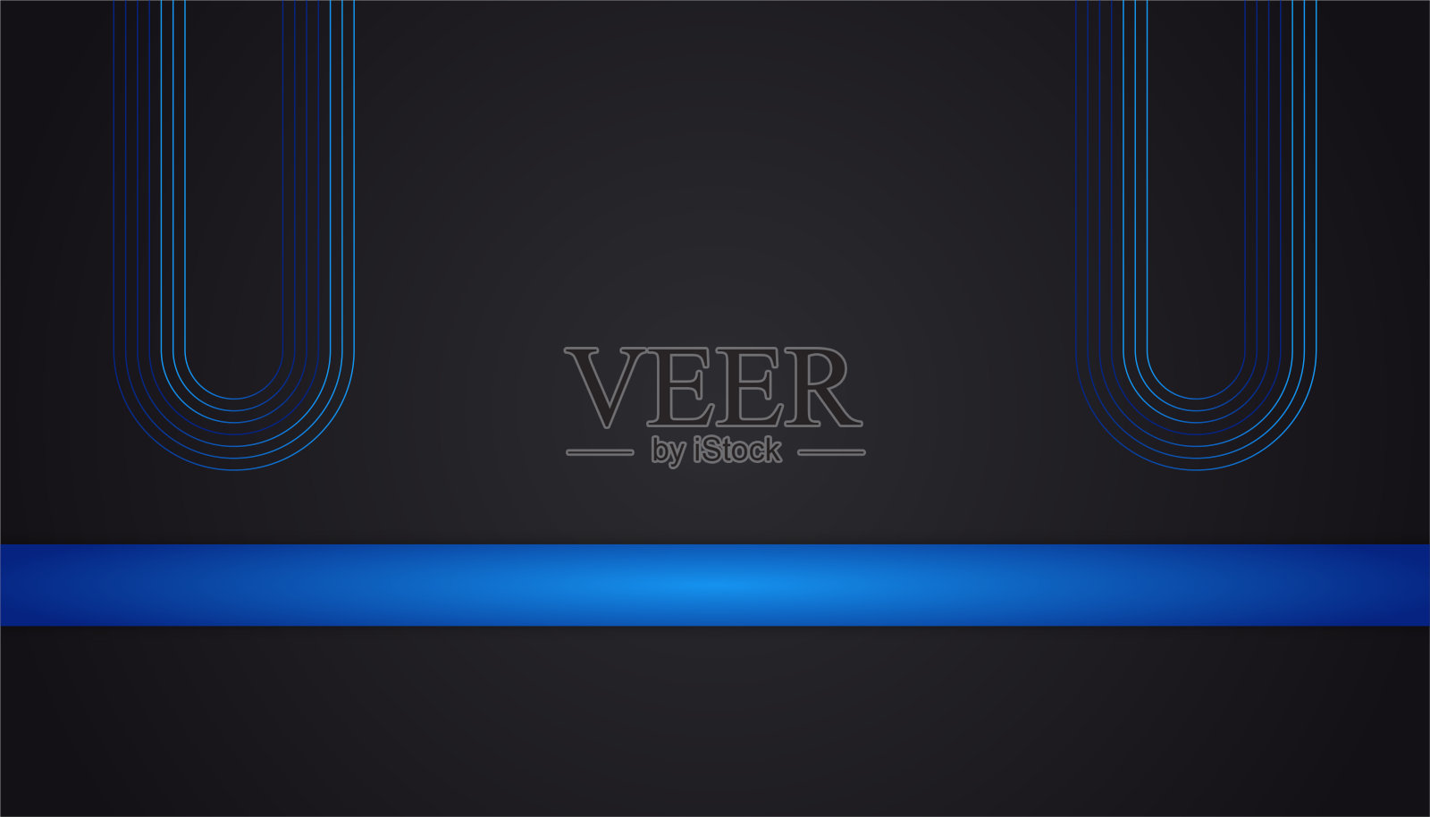 现代蓝色抽象技术背景插画图片素材