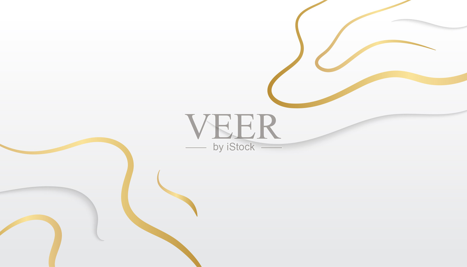 现代金色和白色抽象背景与金色线条插画图片素材