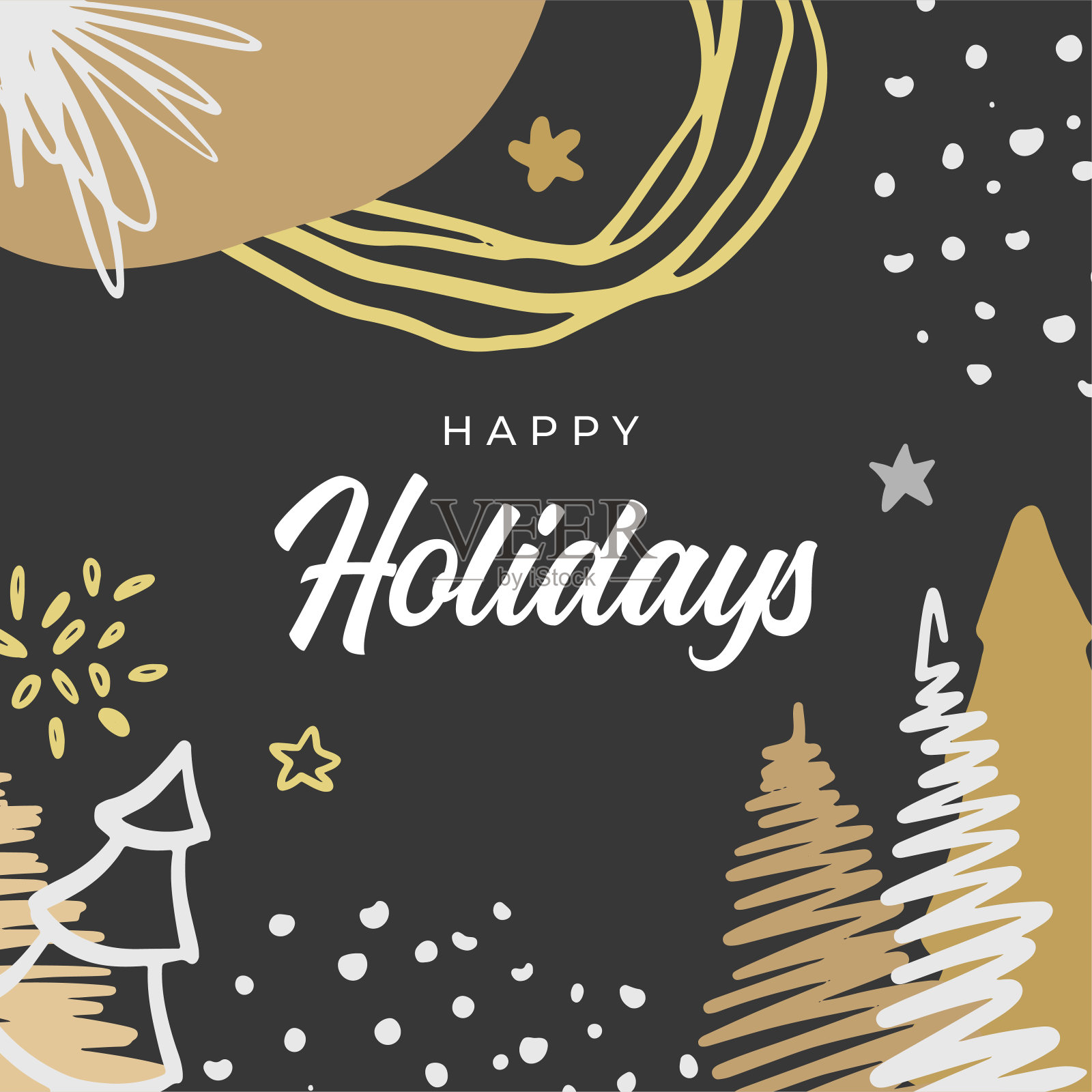 圣诞贺卡快乐。时尚抽象广场冬季假期艺术模板。新年快乐季节贺卡。适用于社交媒体发布、移动应用、横幅设计和网页/互联网广告。设计模板素材