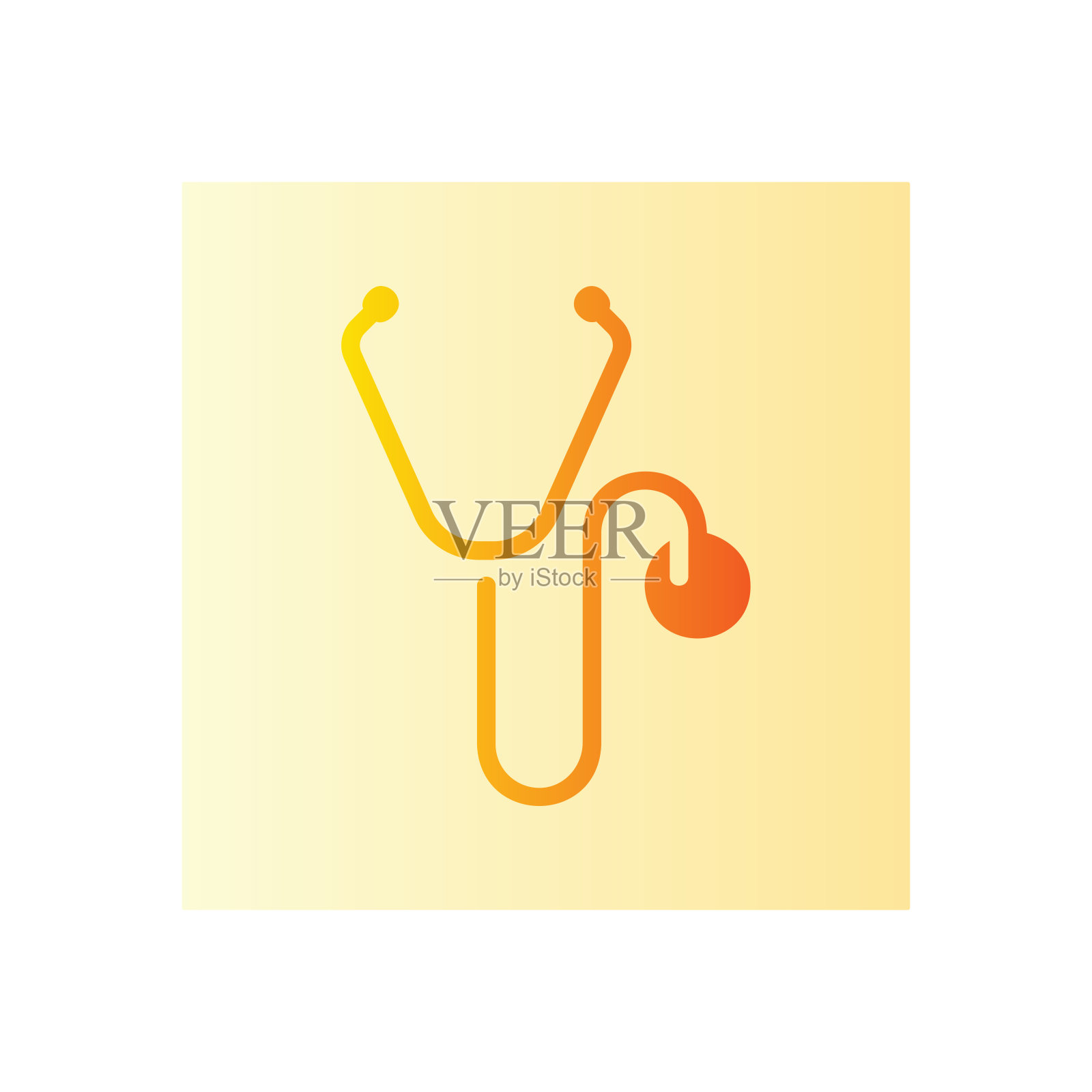 听诊器梯度图标插画图片素材