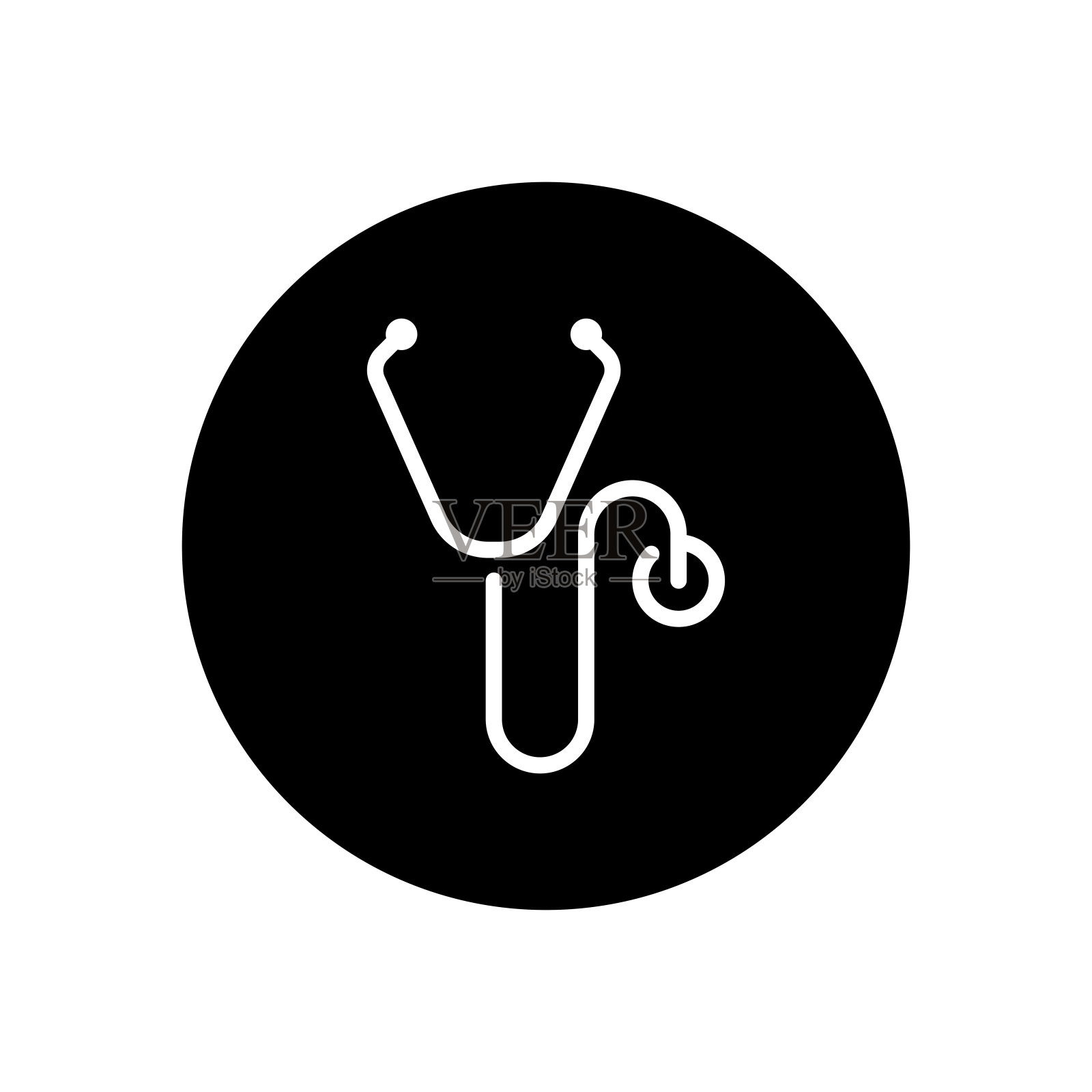 听诊器字形图标插画图片素材