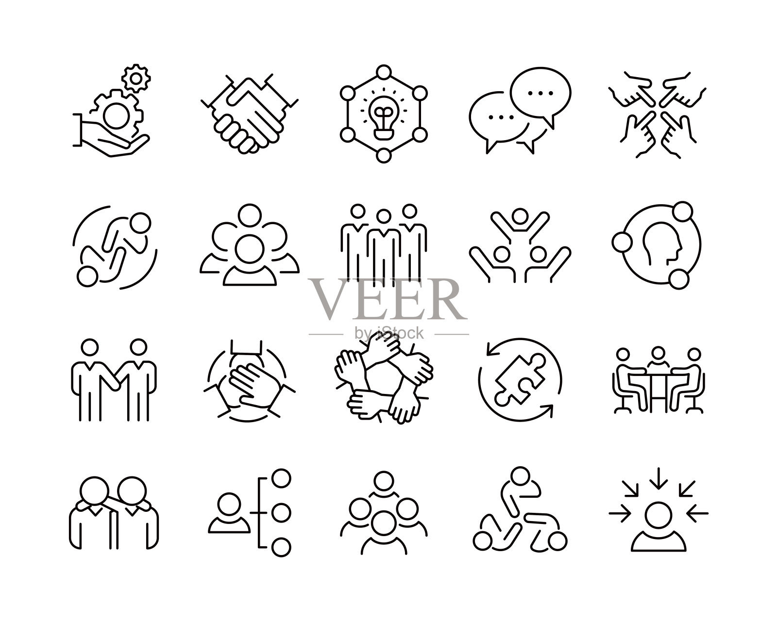 团队图标-矢量插画图片素材