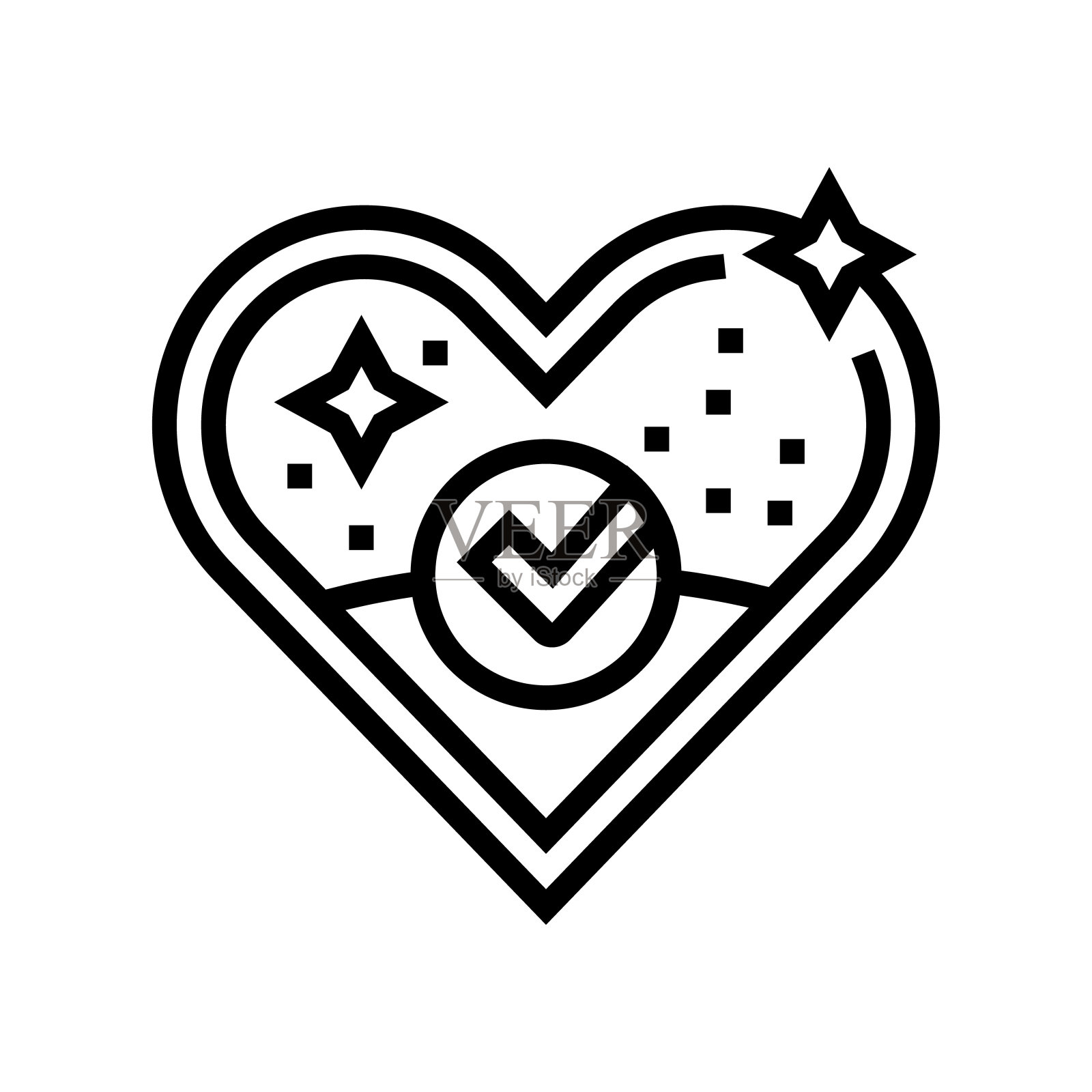 生态化妆品敏感的皮肤线图标矢量插图图标素材