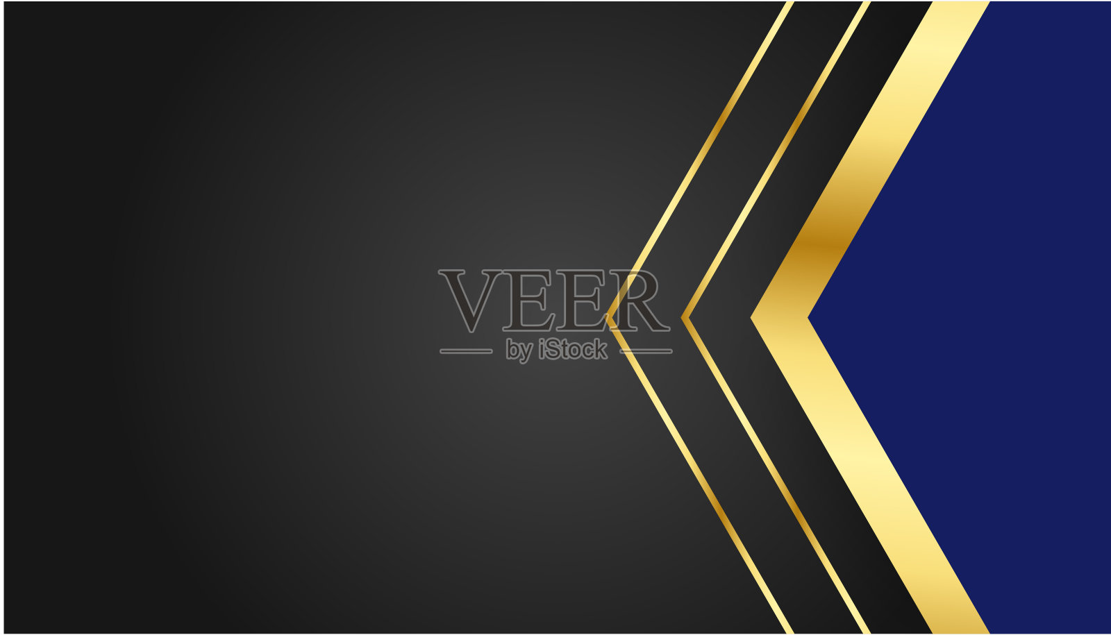 抽象蓝色和金色的商业介绍背景。插画图片素材