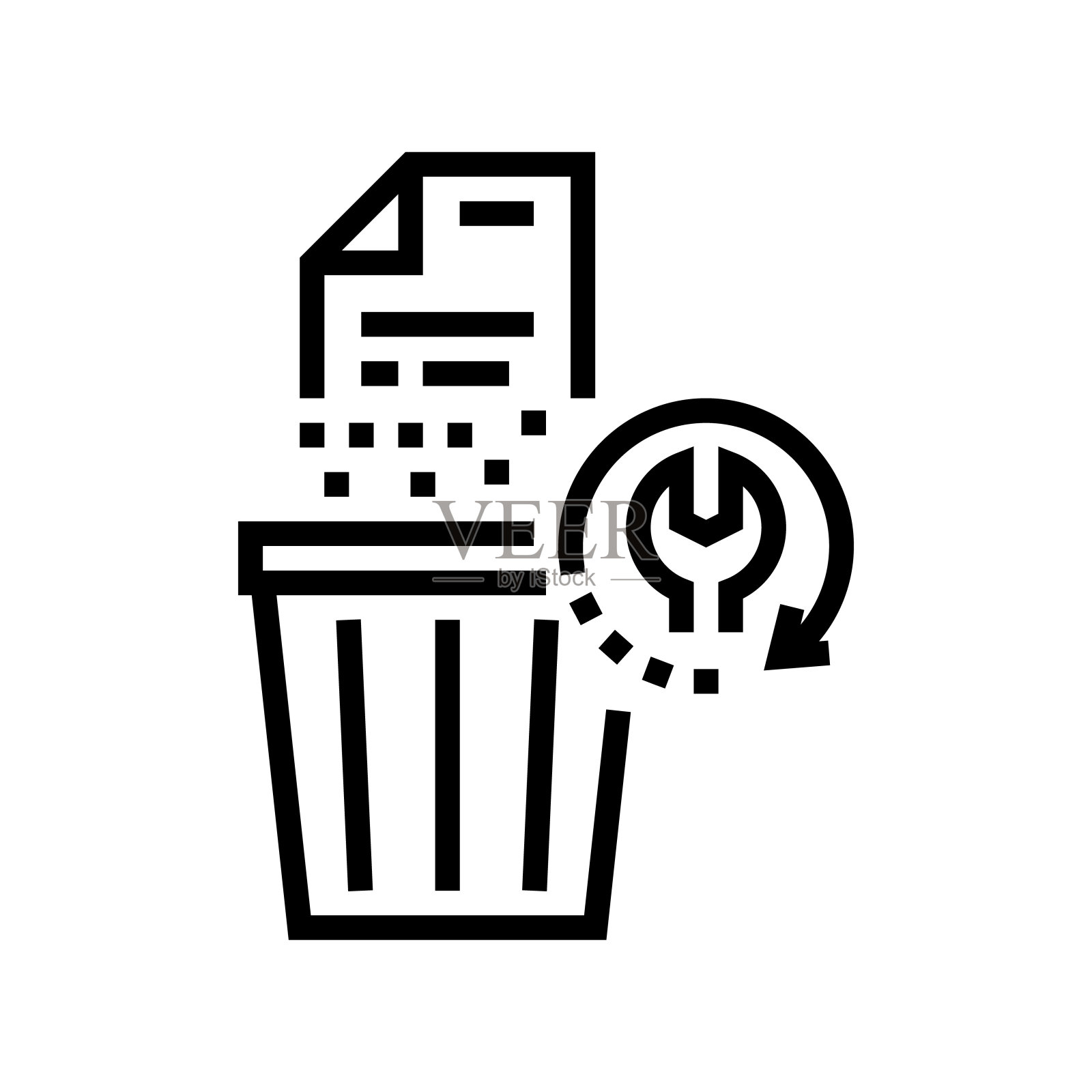 远程恢复线图标矢量插图图标素材