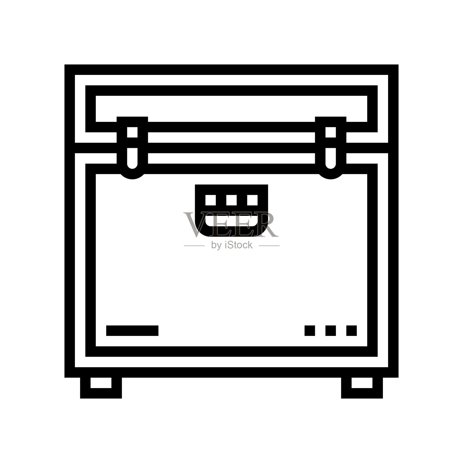 飞行情况下的音乐设备线图标矢量插图插画图片素材