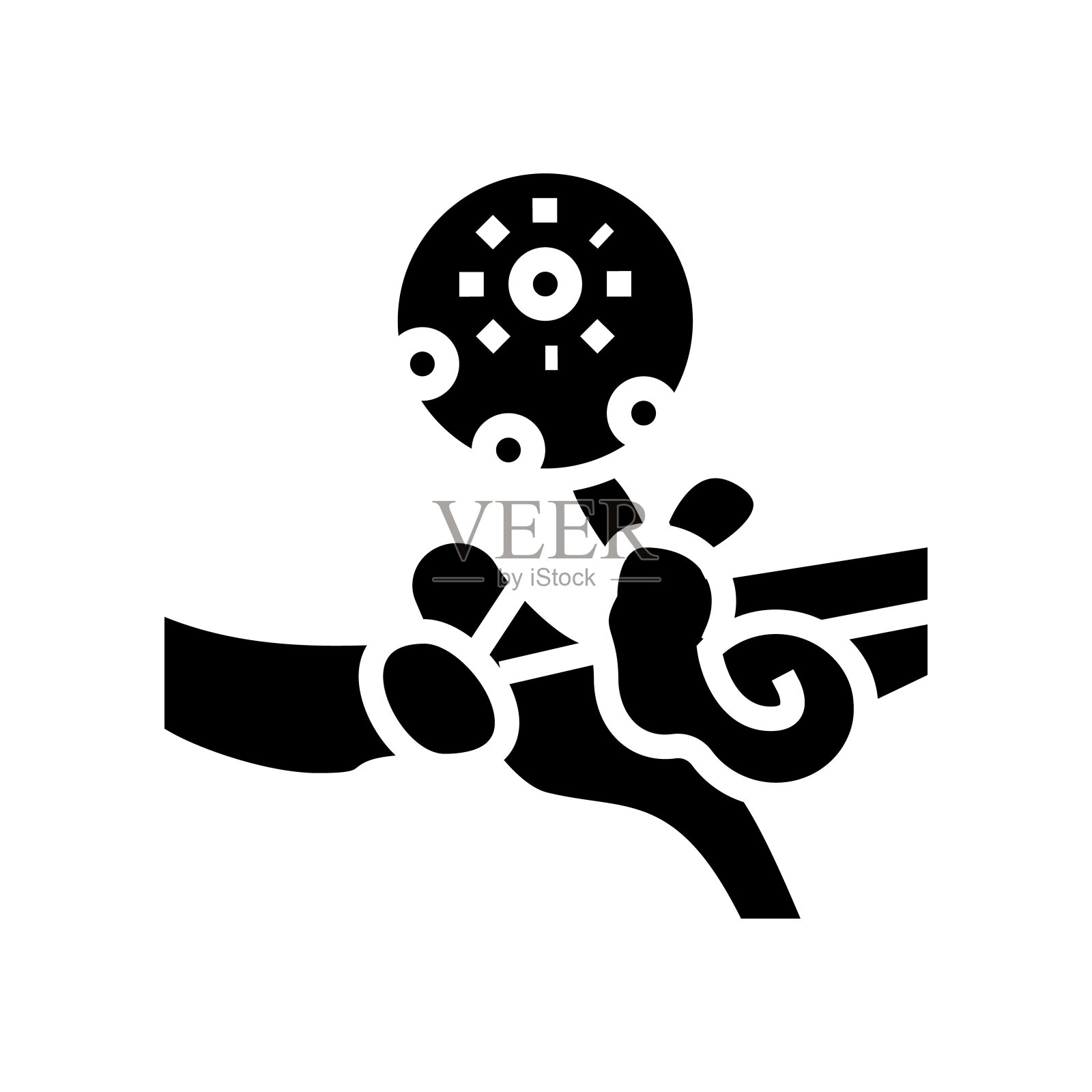 胆脂瘤健康问题字形图标矢量插图插画图片素材