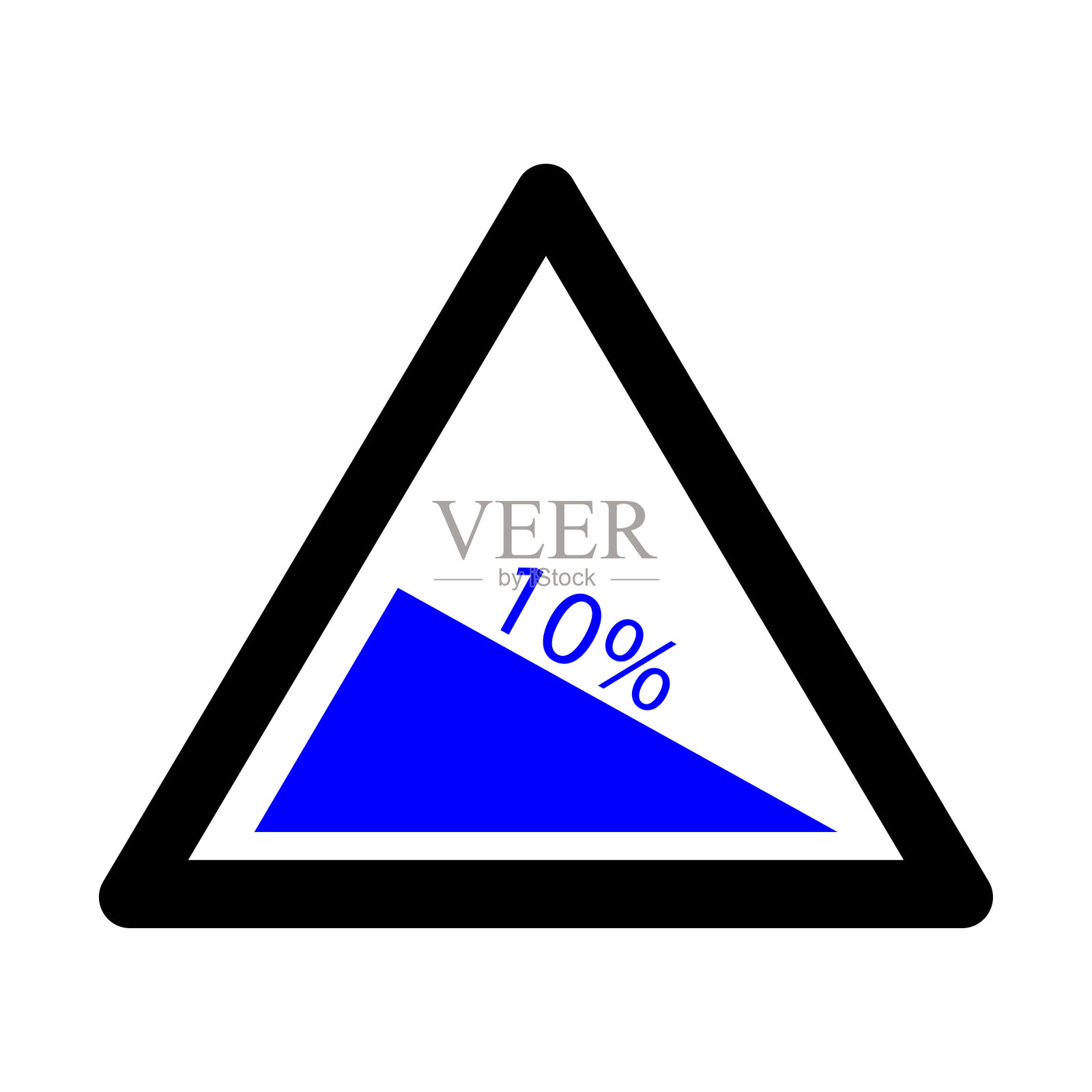 山岭警告道路标志插画图片素材