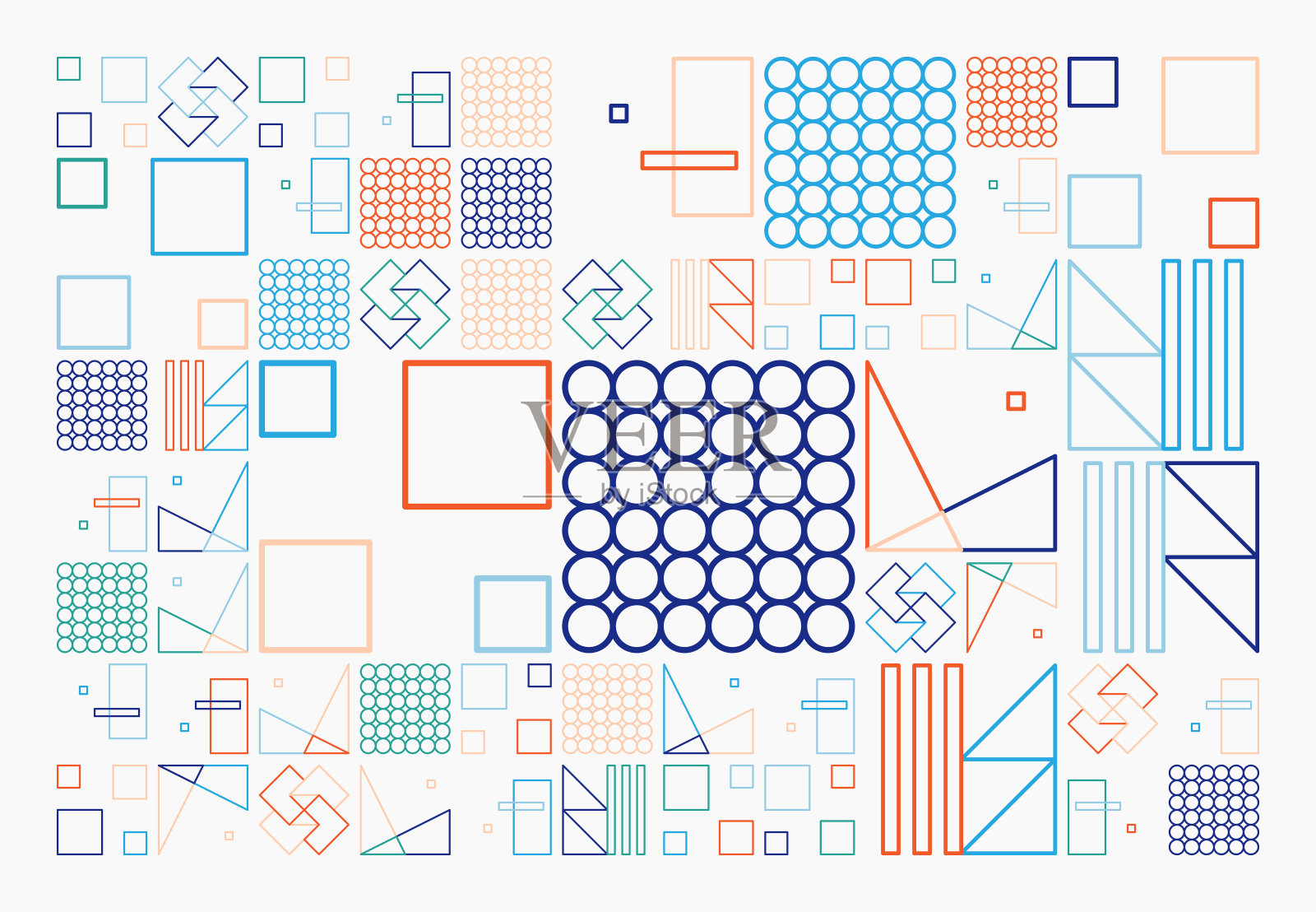 抽象矢量生成图形构成的生成设计作品插画图片素材