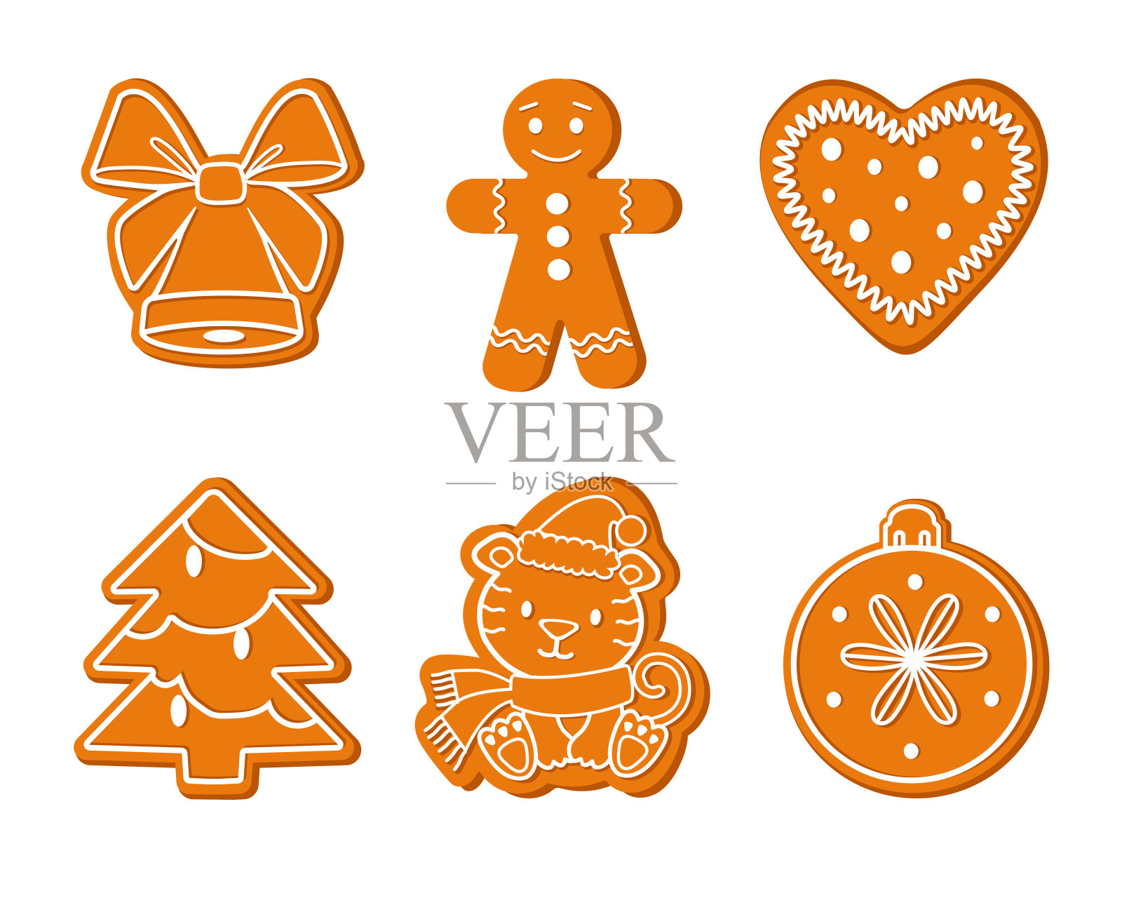 姜饼集插画图片素材