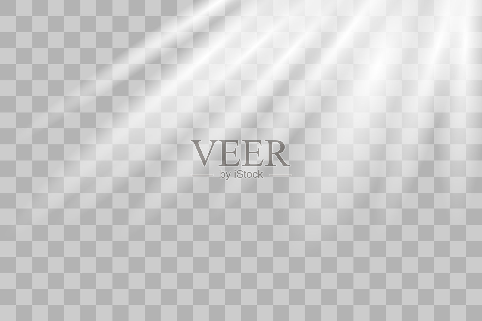 太阳射线矢量插图。阳光发光png效果。插画图片素材