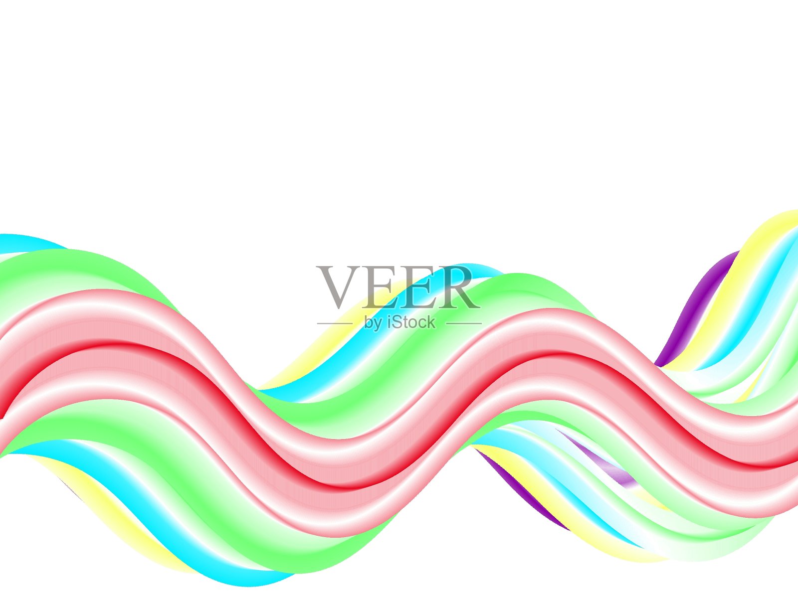装饰抽象色彩波浪背景设计。一个平稳的旋风流动。每股收益10插画图片素材