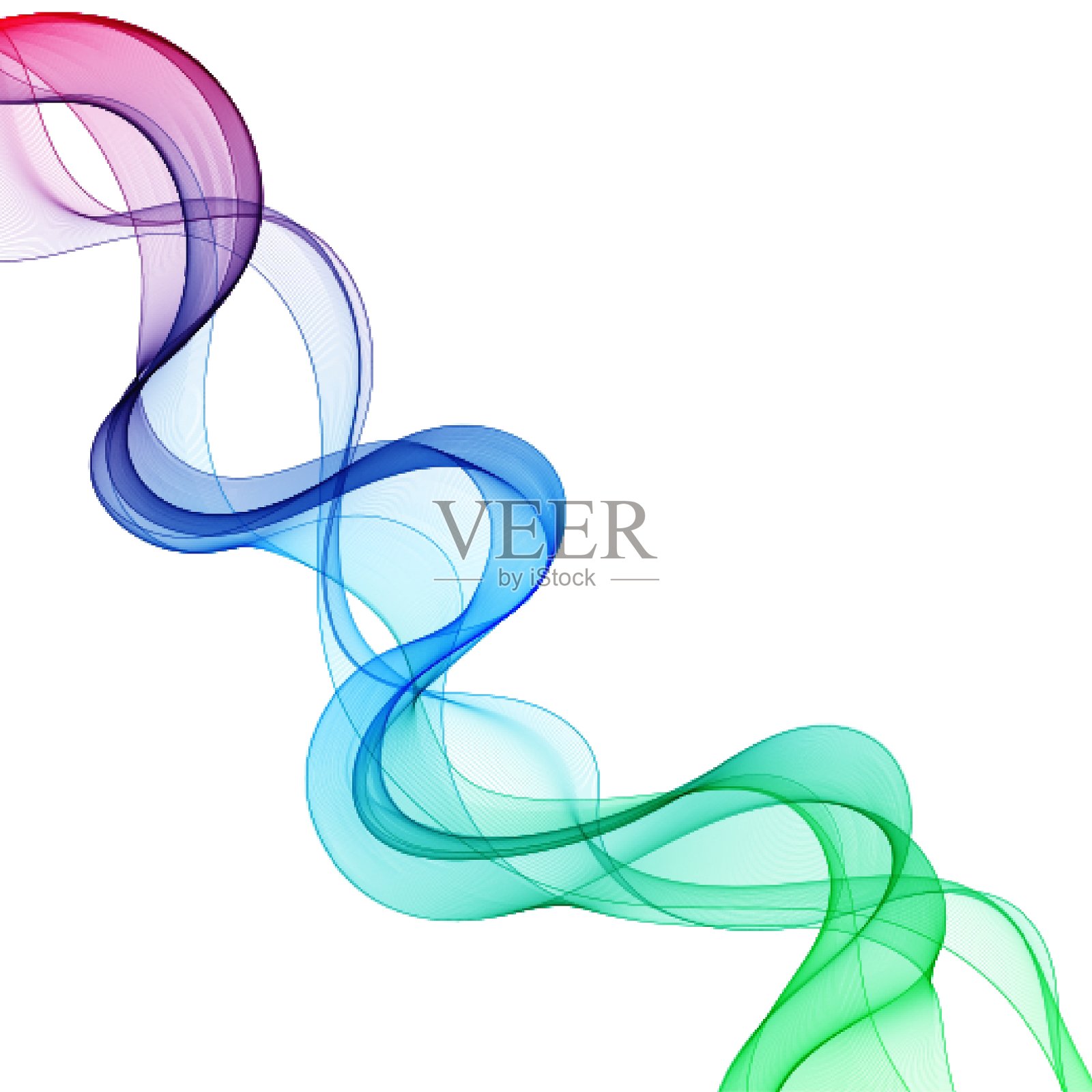 彩色的波。现代设计元素。摘要矢量图插画图片素材