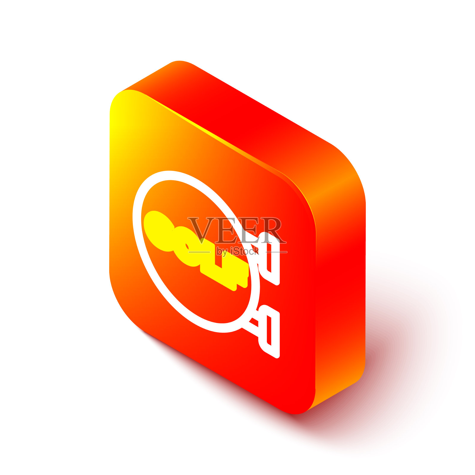 等距线高尔夫运动俱乐部图标孤立上插画图片素材