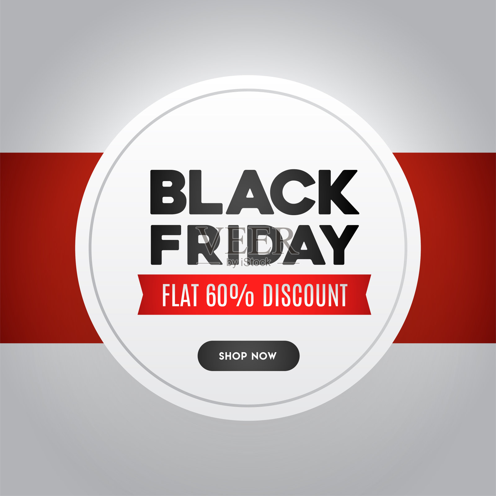 黑色星期五平坦折扣梯度红白背景-溢价向量设计元素图片