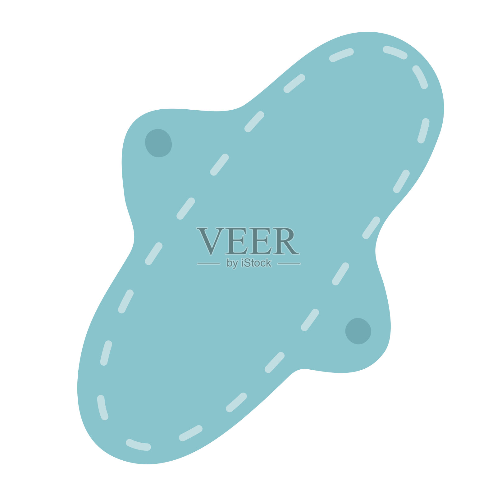 布月经垫色。手工零废物交换。环保，可清洗的月经垫。女性卫生。可重用的卫生巾。设计元素图片