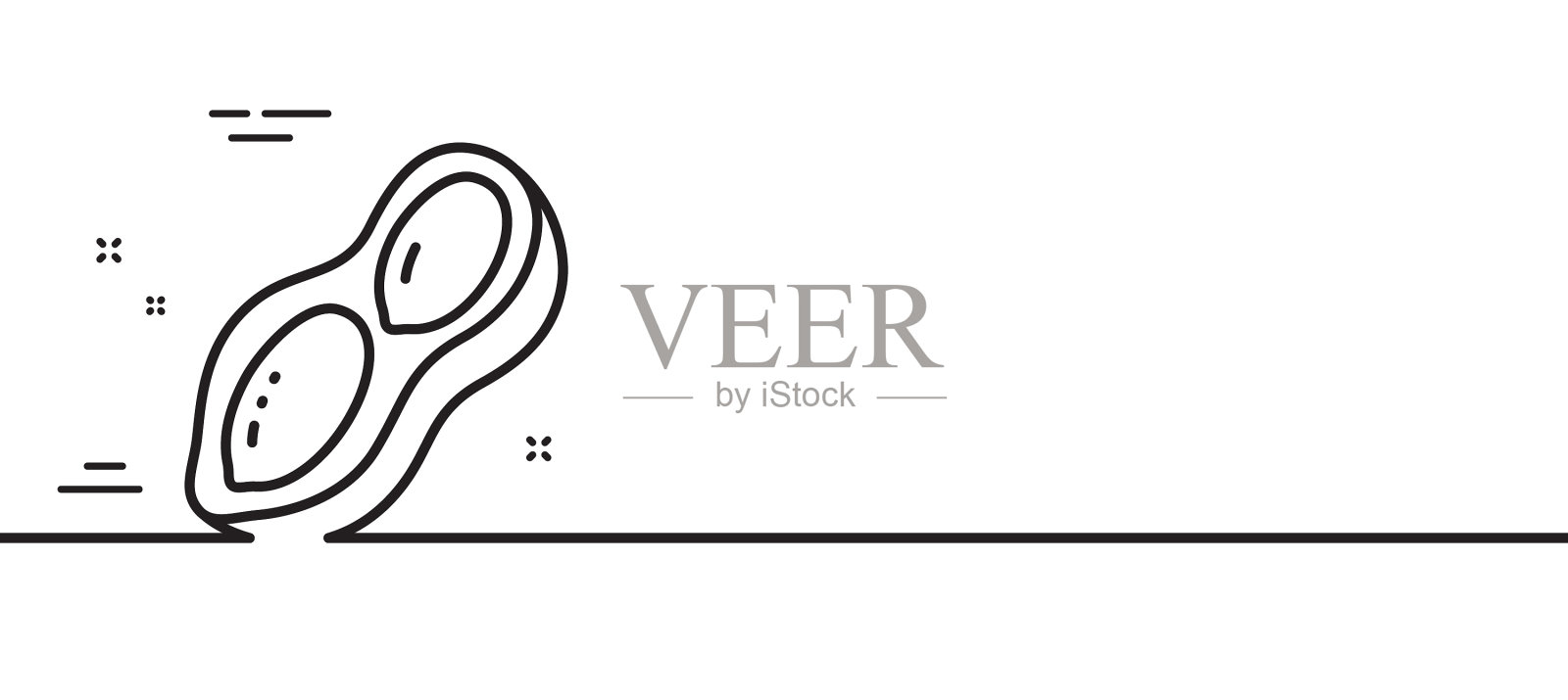 花生线标志美味坚果标志素食设计元素图片