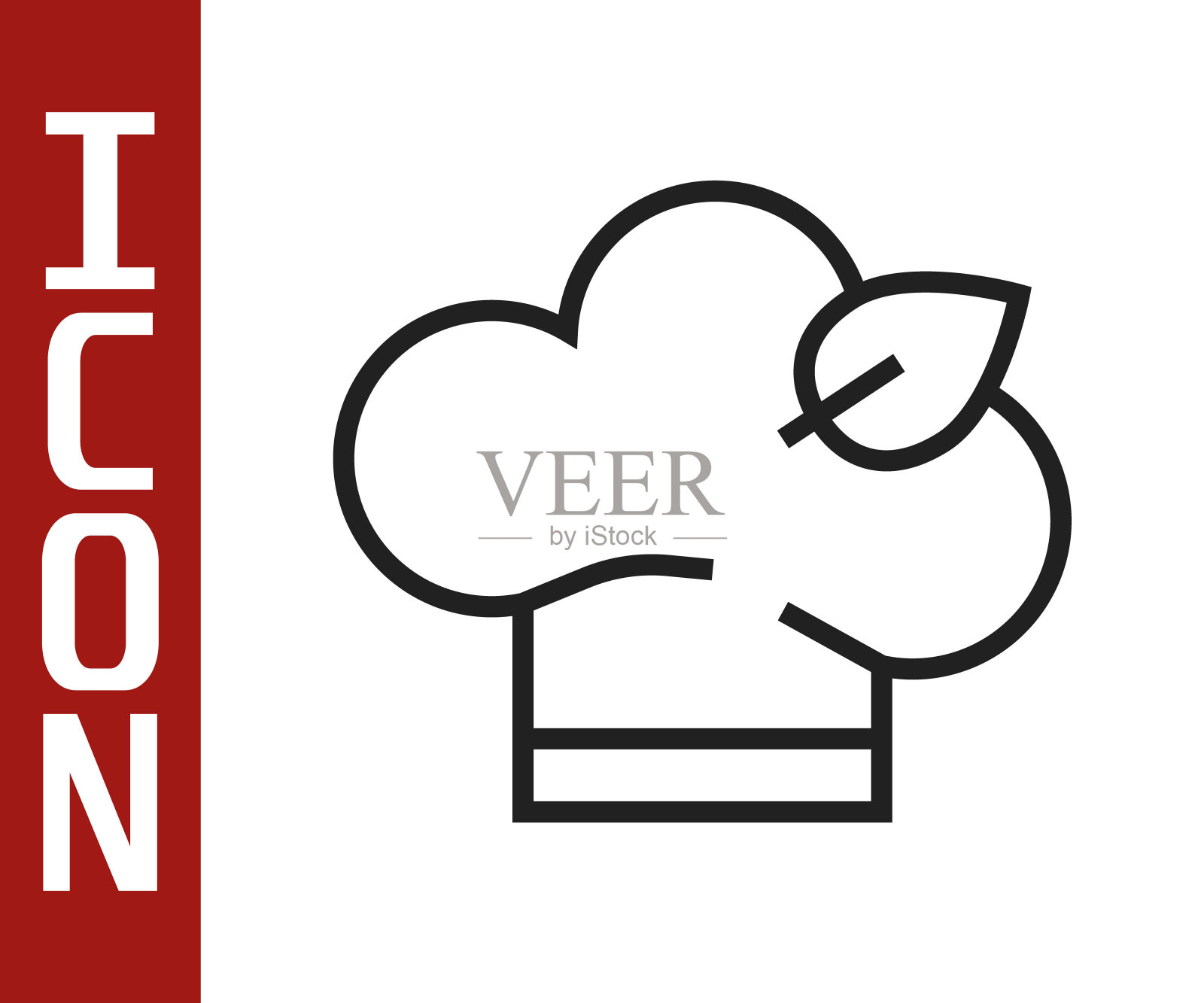 黑色线条素食饮食图标孤立在白色背景。有机、生物、生态标志。素食，不吃肉，不含乳糖，健康，新鲜，非暴力的食物。向量插画图片素材