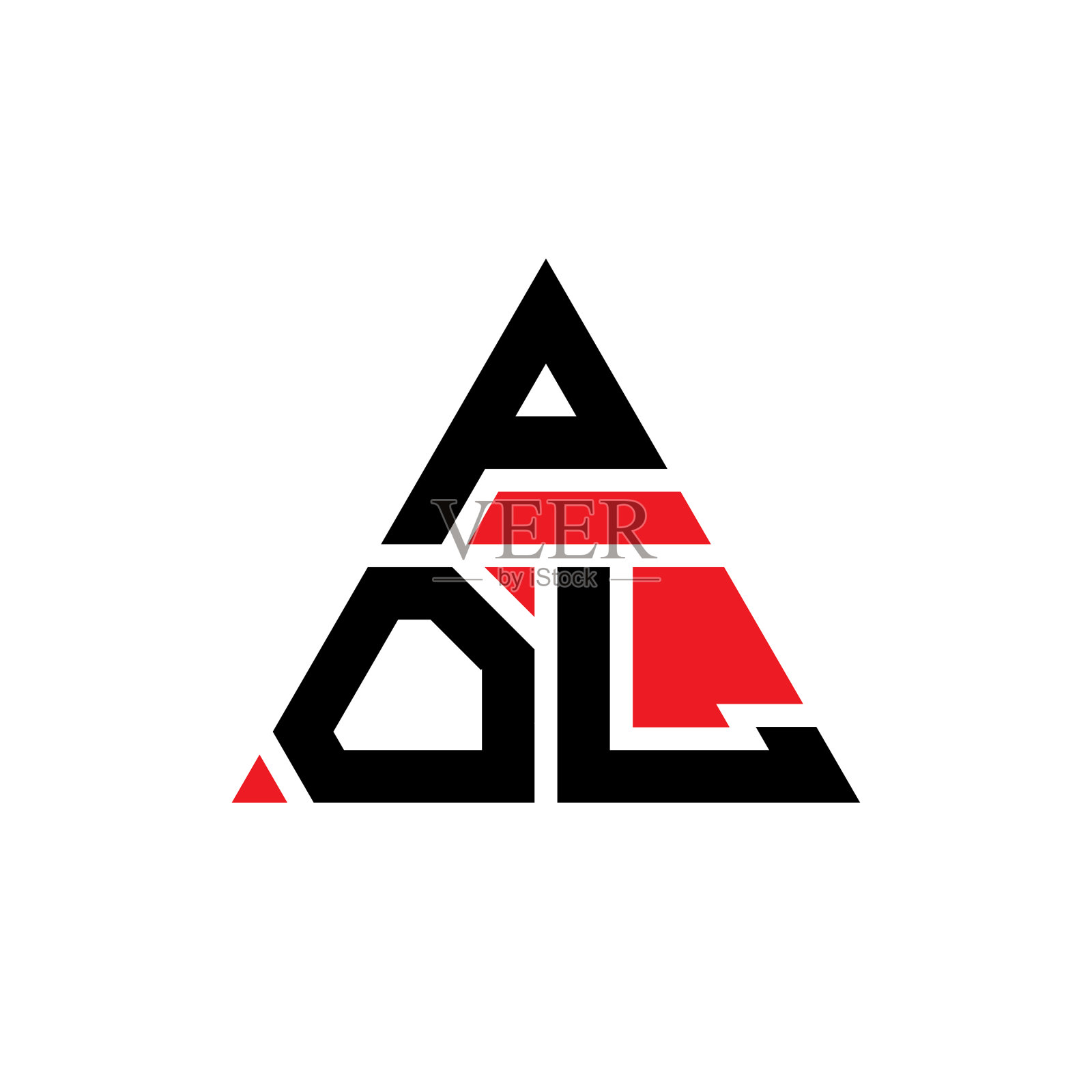 宝丽商标用三角形字母设计插画图片素材