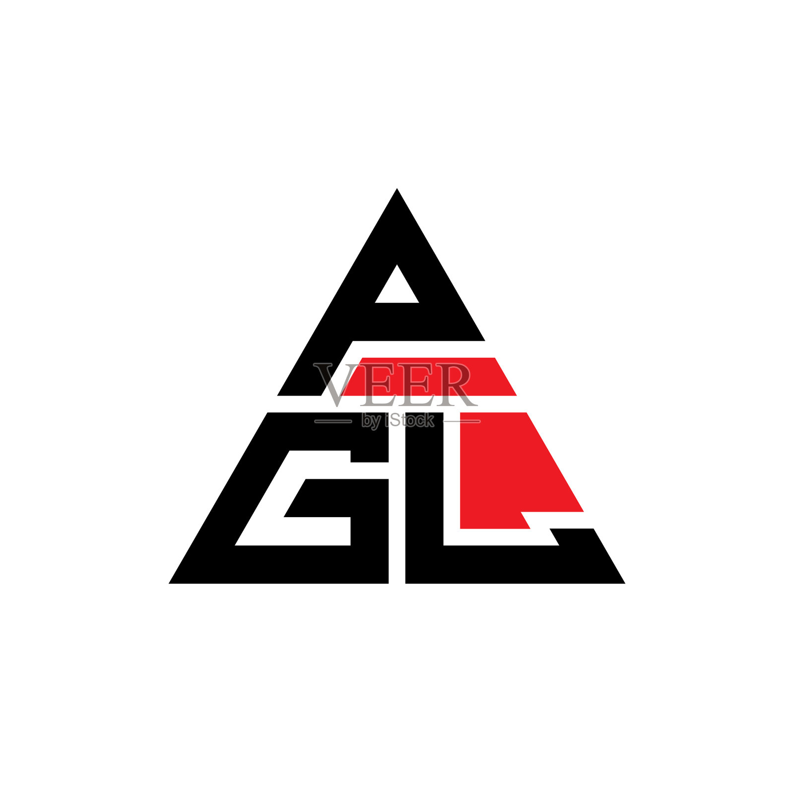 PGL标志用三角形字母设计插画图片素材